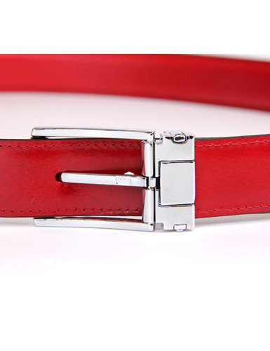 Lightweight Womens Genuine Leather Belt 2.8cm Width With Contrast Color Edge Painting