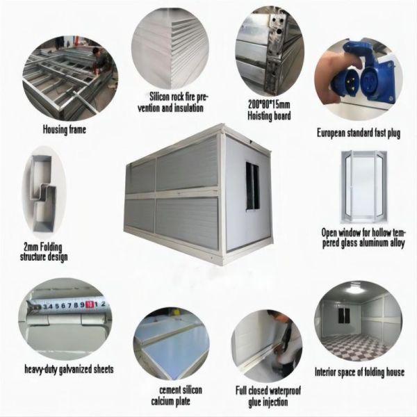 20ft Portable Foldable Prefab Fabricated Collapsible Container House