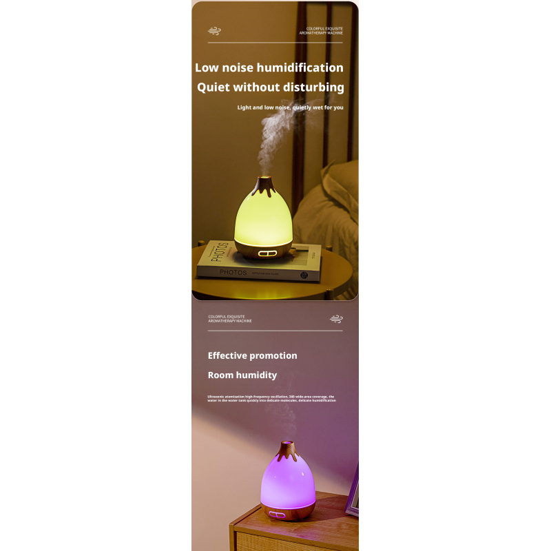 Diffuser Machine Premium Ultrasonic Volcano Aromatherapy Diffuser LED Air Purifying Fragrance Sprayer