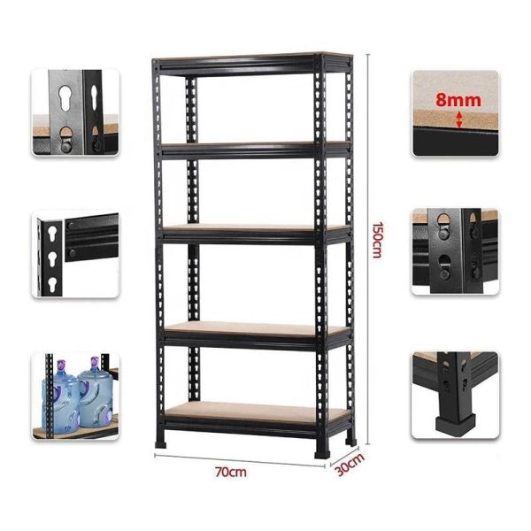 Robust Construction Light Duty Rivet Rack Shelving Boltless Storage Shelves Adjustable