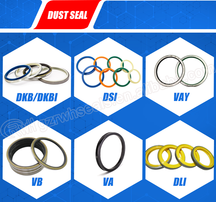 PU Iron 30Mpa Hydraulic Cylinder Wiper Seal DKBI With Blue Color