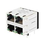 LPJG27747AFNL 10/100/1000 Base-T Green/Yellow LED 2x2 Port Cat6 RJ45 Modular