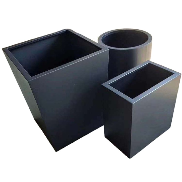 Large customized metal square tree planter modern outdoor heavy duty tree planter