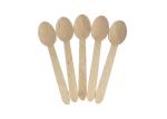 6" Natural Wooden Utensils Compostable Cutlery Set