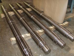 Wholesale Carbon Steel Plating Spur Gear Shaft , Threaded Large Shaft from china suppliers