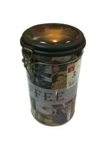 Wholesale Cylindroid Black Tin Tea Canisters For Coffe / Candy / Powder from china suppliers