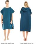 Sustainable Sublimation Print Recycled Plain Microfiber Surf Poncho Beach Hooded