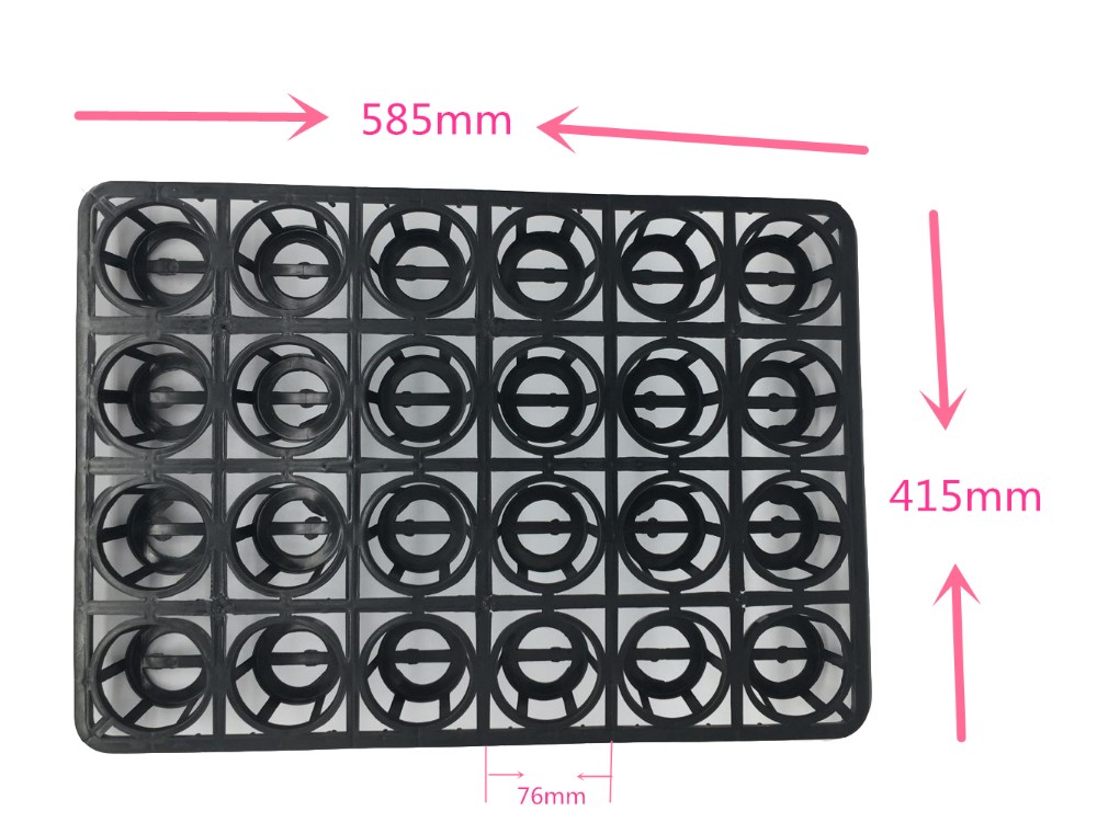 24 Cavities Dimpled Plastic Seedling Tray ODM 75mm Flower Seed Starter Pots