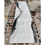 Black Veins White Marble Panda White Wall Flooring Stairs Natural Marble Stone