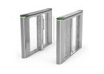 SS304 Acrylic Pedestrian Swing Gate RS485 BLDC Motor Swing Glass Barriers