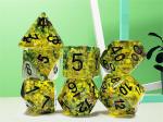 Yellow flash Resin Boarding Dice Set dnd dice