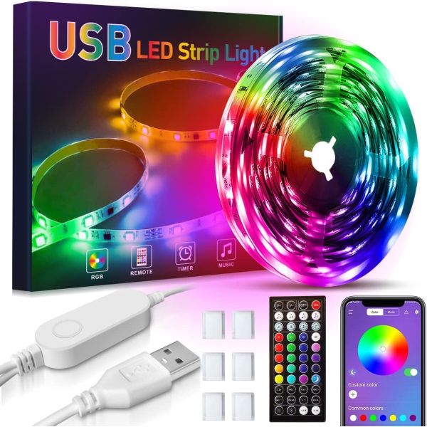 5M 3M DC 5V 12V Smart 5050 RGB LED Strip With IR Wifi Auto Lighting Systems