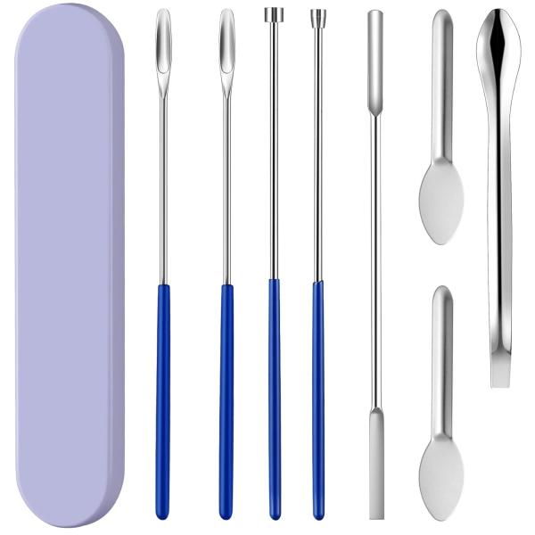 Science Lab Micro Spatula Tweezer Sampler Set, Stainless Steel MutliPurpose