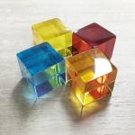Decorative Clear Acrylic Paperweight 4x4cm Folk Art Style Logo Customized