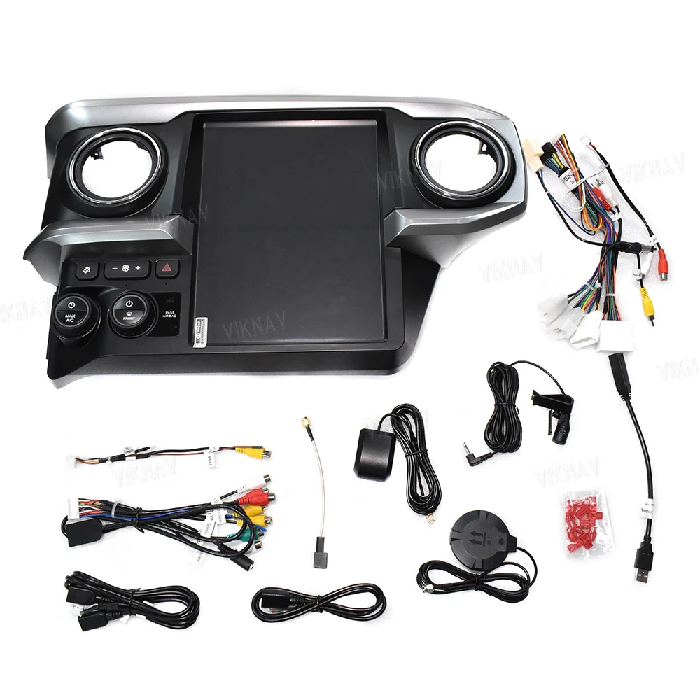 Viknav 12.1 INCH Car Stereo For Toyota Tacoma 2016-2023 Vertical Screen radio Android Auto Carplay Car GPS Navigation
