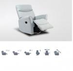 Oversized Leather Microfiber Fabric Manual Recliner Chair With Rocking Swivel