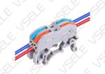 Push Type Din Rail Earth Terminals Connector Copper Tin Plating Diversion Bar