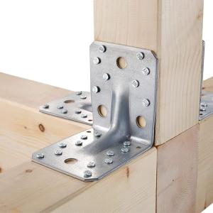 Wholesale Hardware Timber Connectors Galvanized Steel Corner Brackets Weighing 36.4g from china suppliers