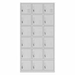 Light Grey 18 Doors Aluminum Alloy Handle Multi Door Storage Locker