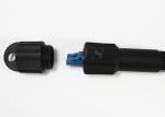 Black Waterproof ODLC / PDLC Fiber Optic Patch Cord , High shock