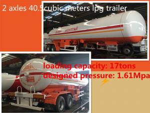 China China famous CLW Double axle lpg road tanker trailer 40.5cbm Propane tanker trailer 17ton  lpg Road tanker for sale, on sale