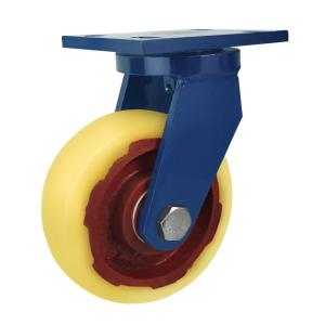 Wholesale 1000kg to 1.2 Ton Red Iron Core Nylon Caster Wheel with 50mm Thickness and Roller Bearing from china suppliers