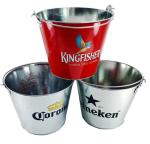 CMYK 8L Metal Wine Bucket Galvanized Large Tin Ice Bucket