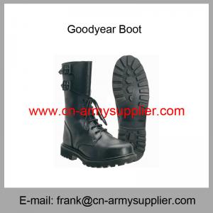 China Wholesale Cheap China Black Army Full Leather Military Goodyear Combat Boot on sale