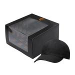 Custom Paper Hat Packaging Baseball Cap Window Gift Box With Clear Pvc Window