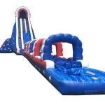 0.55mm PVC Kids Heavy Duty Inflatable Water Slide Double Lane Slip And Slide