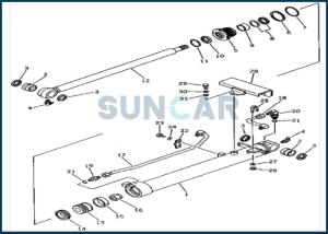 Wholesale 20X-63-76300 20X6376300 Bucket Cylinder Service Kit For KOMATSU PC80-1 from china suppliers