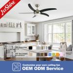 52 Inch AC Remote Control LED Ceiling Fan with Light Input Voltage 110-240V/50Hz