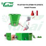 8L Feeding Buckets With Multiple Teats Lamb Calf Nipple Milk Feeder
