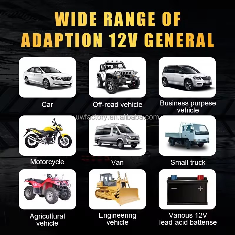 Intelligent 12V 6A/24V 6A Car Battery Charger with Current Protection and Low Tension Protection Connector Pulse Repair