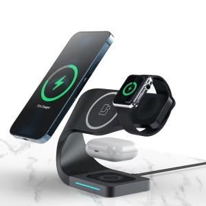 Wholesale Three In One Magnetic Wireless Charger For iPhone12 iPhone 13 Watch Headset from china suppliers
