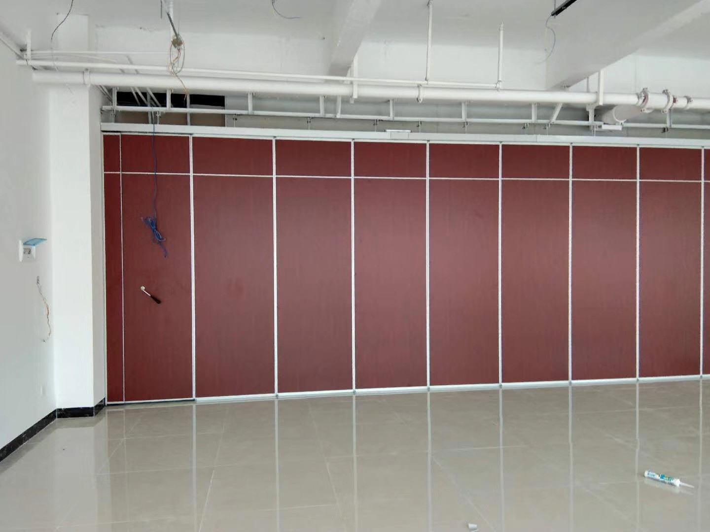Soundproof Flexible Folding Partition Walls / Conference Hall Partition