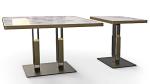 Professional Coffee Table Base Sandy Texture Square Office Table With Pedestal