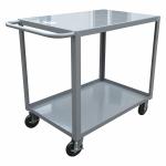 1200 Pounds 2 Tier Platform Trolley Metal Utility Cart 1200lb Load