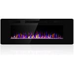 Adjustable Thermostat 40-In Electric Fireplace Wall Mounted Fireplace for Home