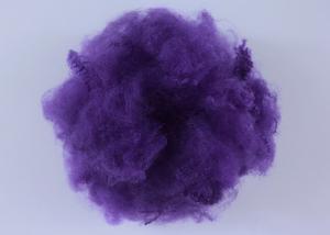 Wholesale 6D*65MM Purple Recycled Pet Fiber , Pet Staple Fiber Good Elasticity Anti - Static from china suppliers