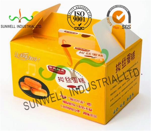 Custom Printed Foldable Cardboard Food Packaging Boxes For Cup Cake / Dessert