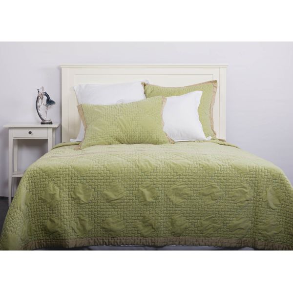 Solid Velvet / Silk Cotton Full Size Quilts And Shams 3 Pcs For Home