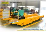 Steel Structure Flat Industrial Transfer Trolley , Solid Rail Transport Van with