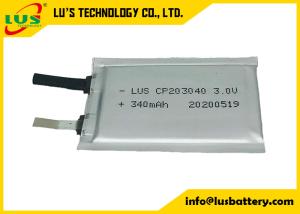 Wholesale Limno2 Prismatic Lithium Polymer Battery 3V 340mAh CP203040 For Medical Devices from china suppliers