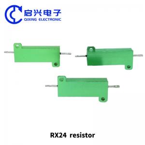 China RX24 Aluminum Case Resistor 50w Green Current Limiting Aging Load Resistor on sale