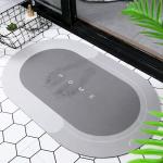 Non-Slip Diatomite Dark Gray Mat Quick-Drying and Waterproof for Home Kitchen