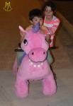 Hansel hot-selling kids plush riding animals coin pony horse toy for outdoor