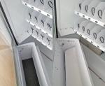 24 Hours Industrial Vending Machine Steel Trays With Double Layer Glass