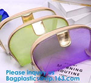 Wholesale Mesh Cosmetic Bag Neceser Toiletry Organizer Bag Storage Sets Travel Wash Pouch Makeup Pouch Girl Handbag Zipper Mesh Co from china suppliers