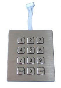 China 12 keys dot matrix Dynamic  IP67 waterproof outdoor metal keypad for industrial phone on sale